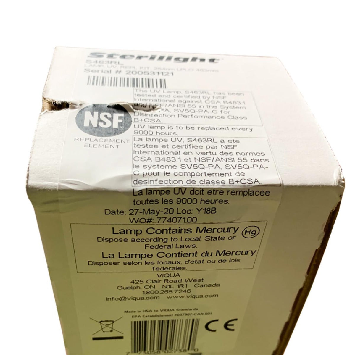 S463RL Viqua Water Disinfection System UV Lamp - DiscountFilterStore.com