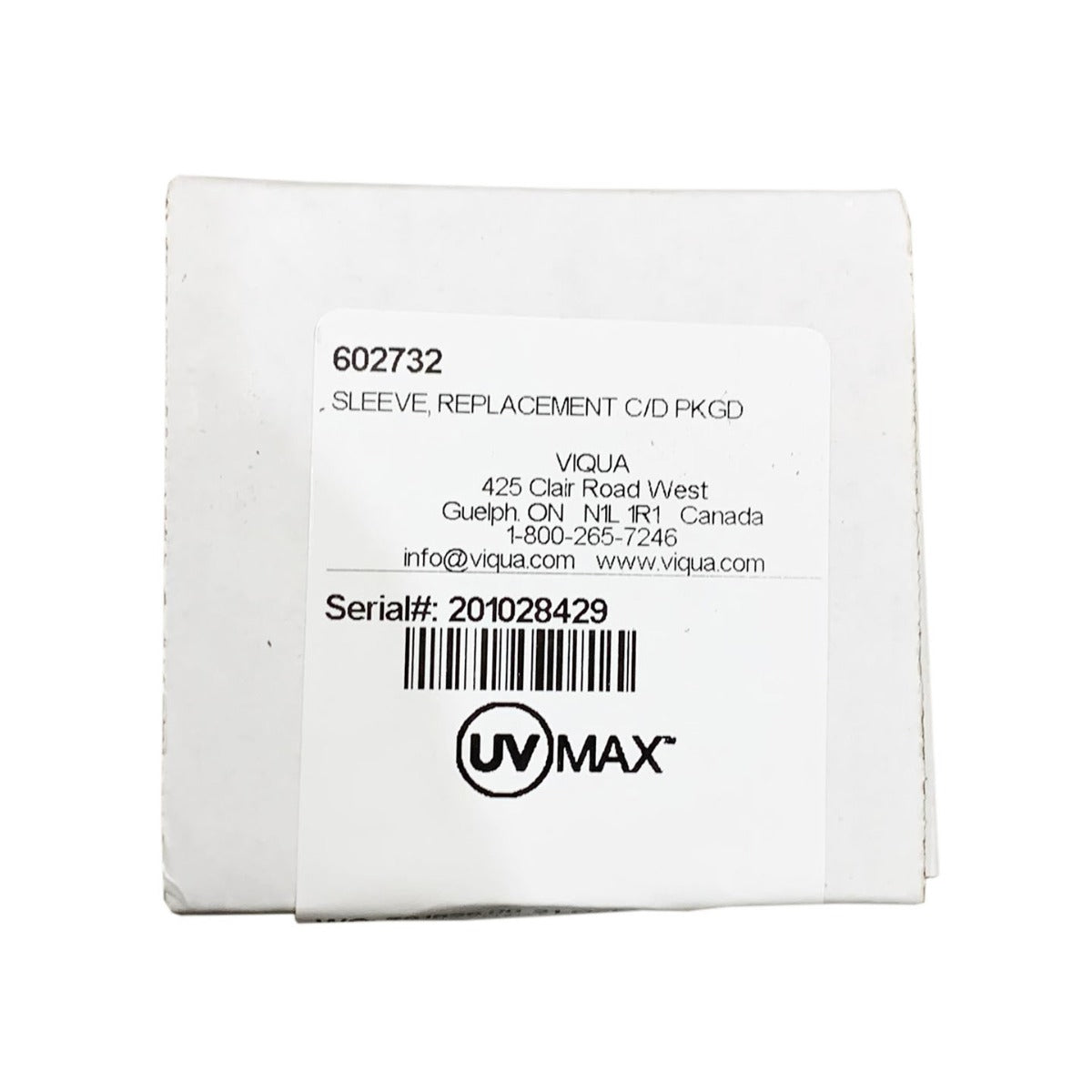 602732 Viqua Quartz Sleeve for 602805 UV Lamp - DiscountFilterStore.com