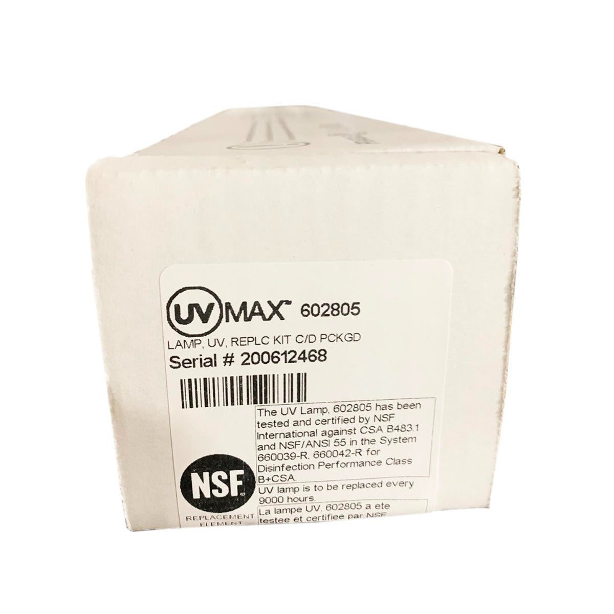 602805 Viqua Water Disinfection System UV Lamp Label Top- DiscountFilterStore.com