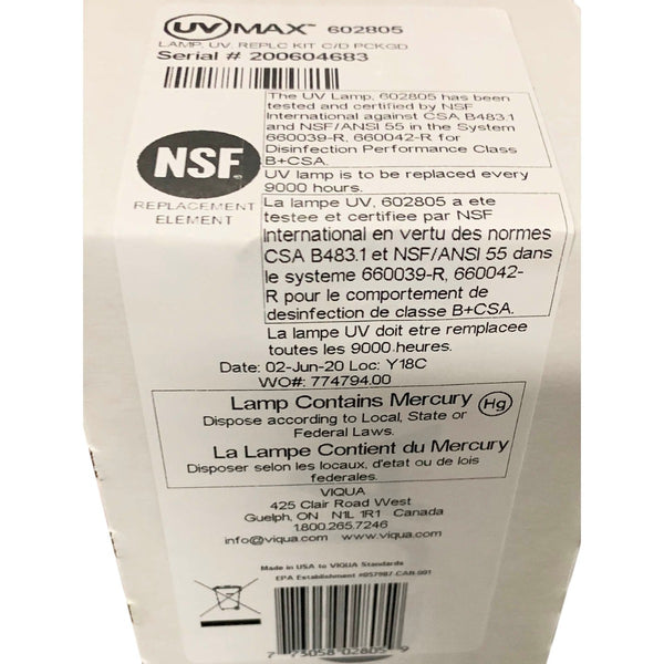 602805 Viqua Water Disinfection System UV Lamp - Whole House Systems - 151.0 - DiscountFilterStore.com