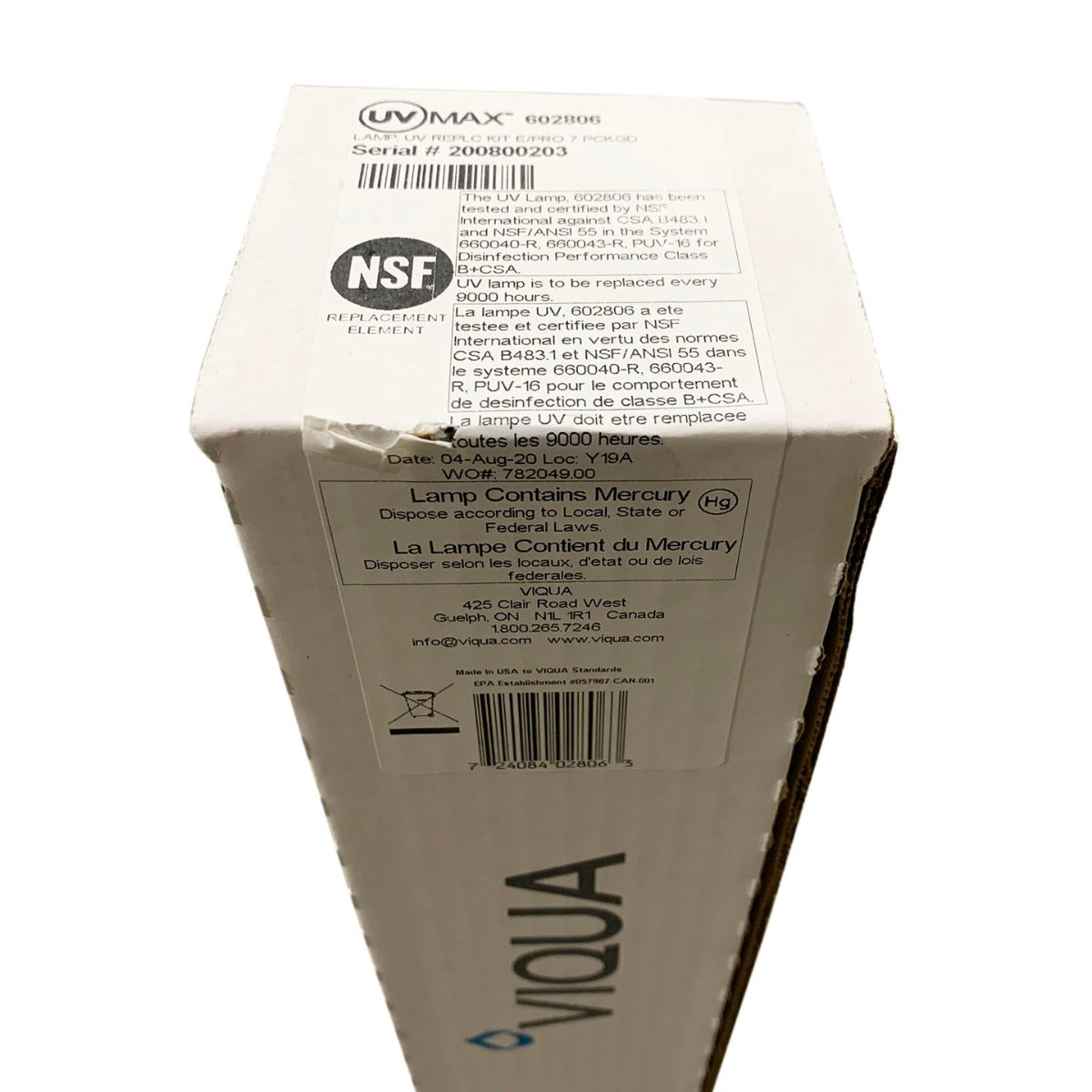 602806 Viqua Water Disinfection System UV Lamp - DiscountFilterStore.com