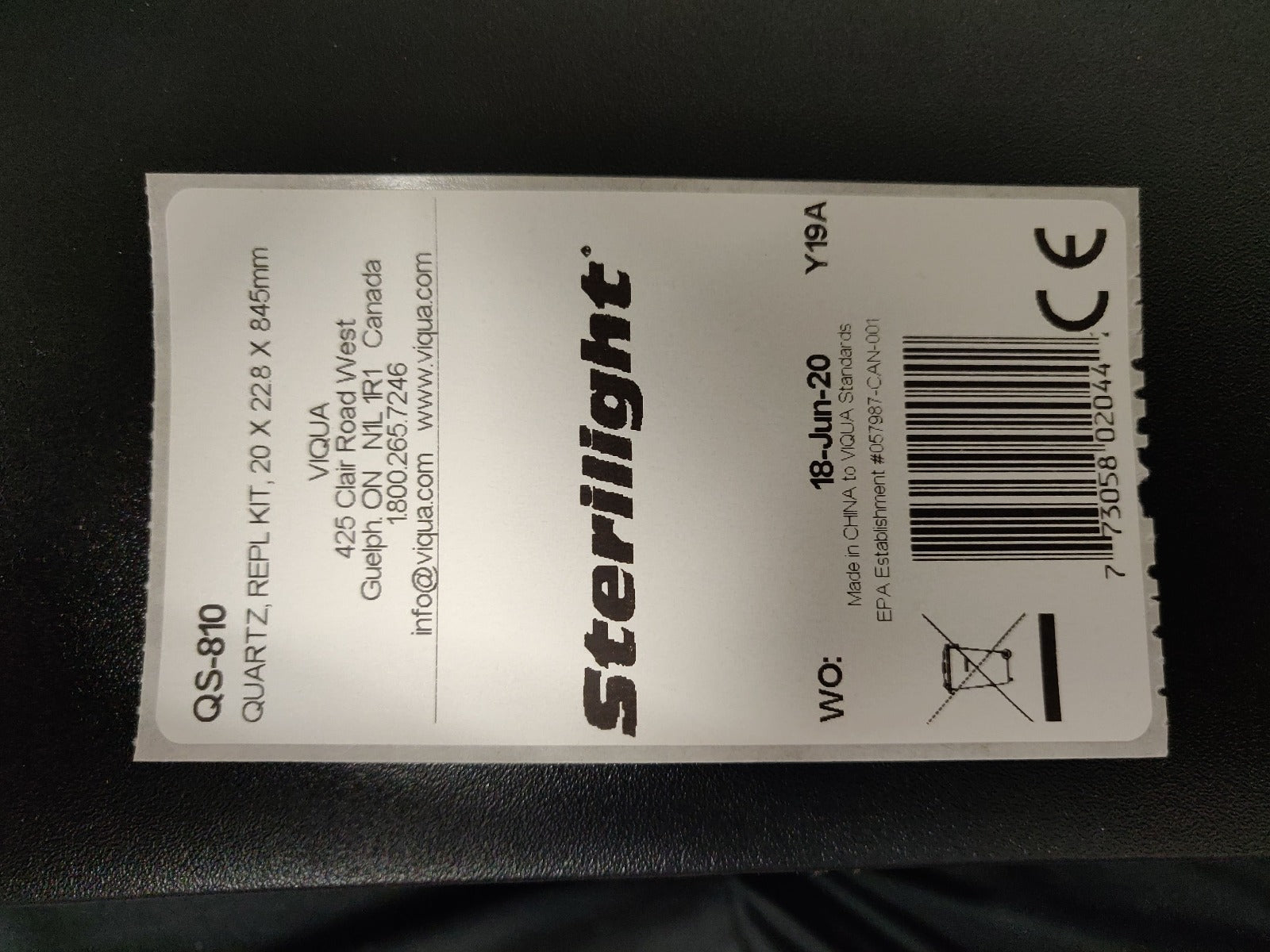 QS-810 Viqua Quartz Sleeve for S810RL UV Lamp - DiscountFilterStore.com