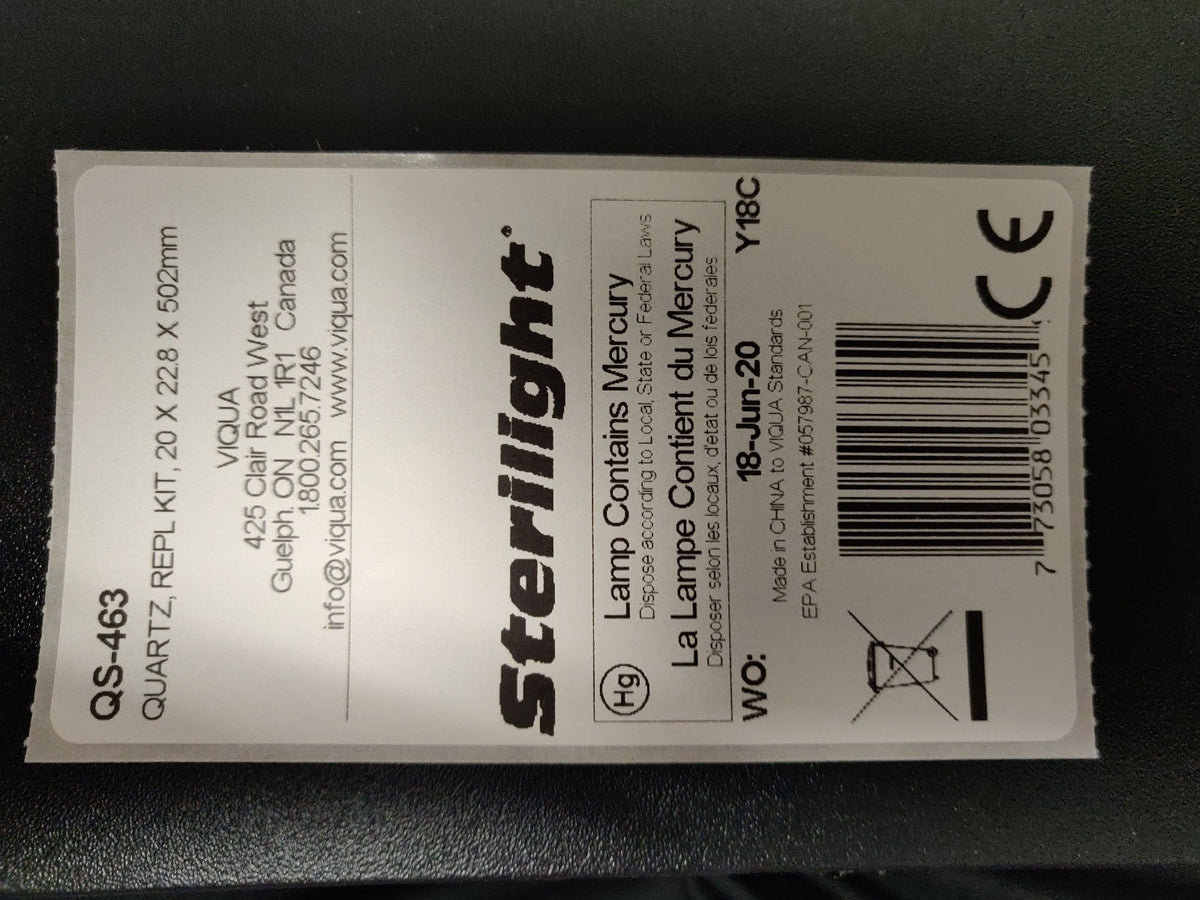 QS-463 Viqua Quartz Sleeve for S463RL UV Lamp - DiscountFilterStore.com