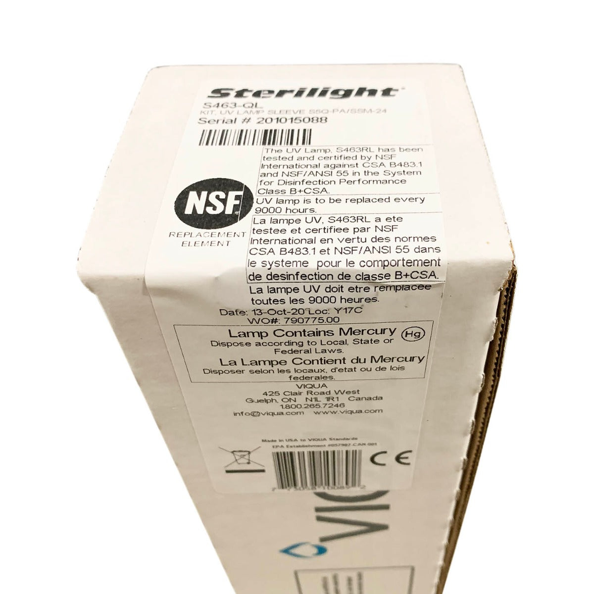 S463-QL Lamp/ Quartz Sleeve Combo Pack by Viqua - DiscountFilterStore.com