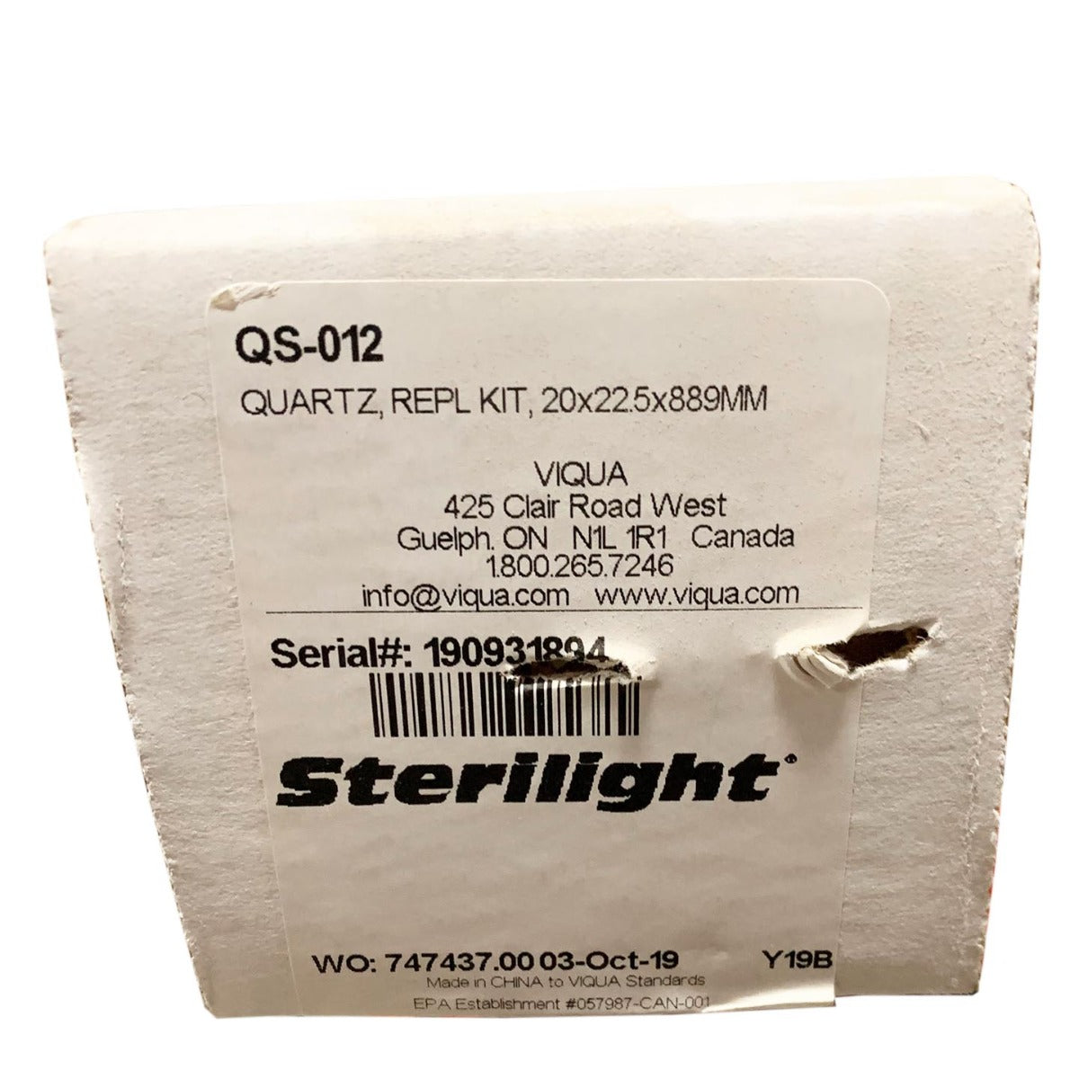 QS-012 Viqua Replacement Quartz Sleeve for S740RL-4C UV Lamp - DiscountFilterStore.com