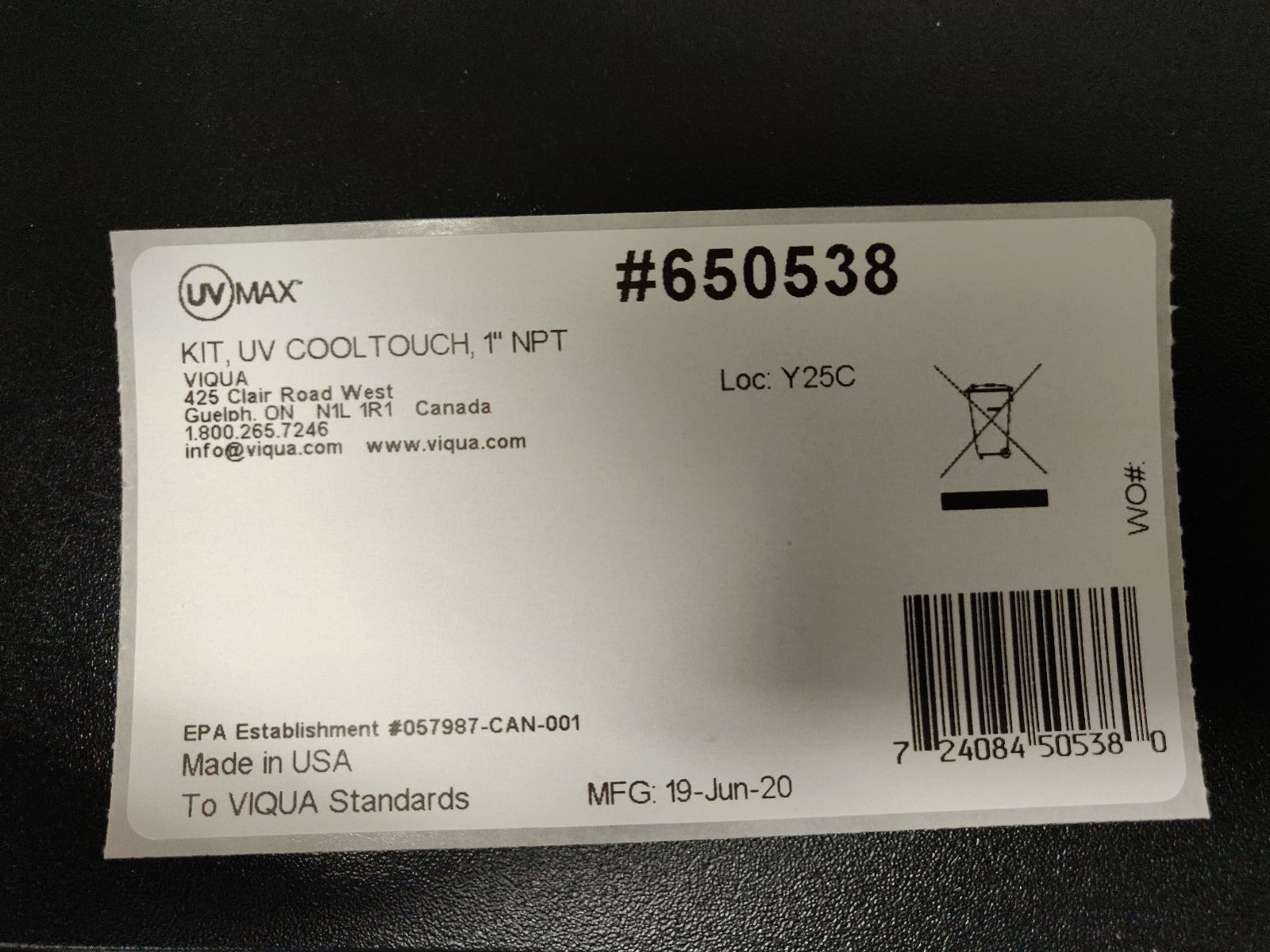 650538 Viqua CoolTouch Temperature Management Valve - DiscountFilterStore.com