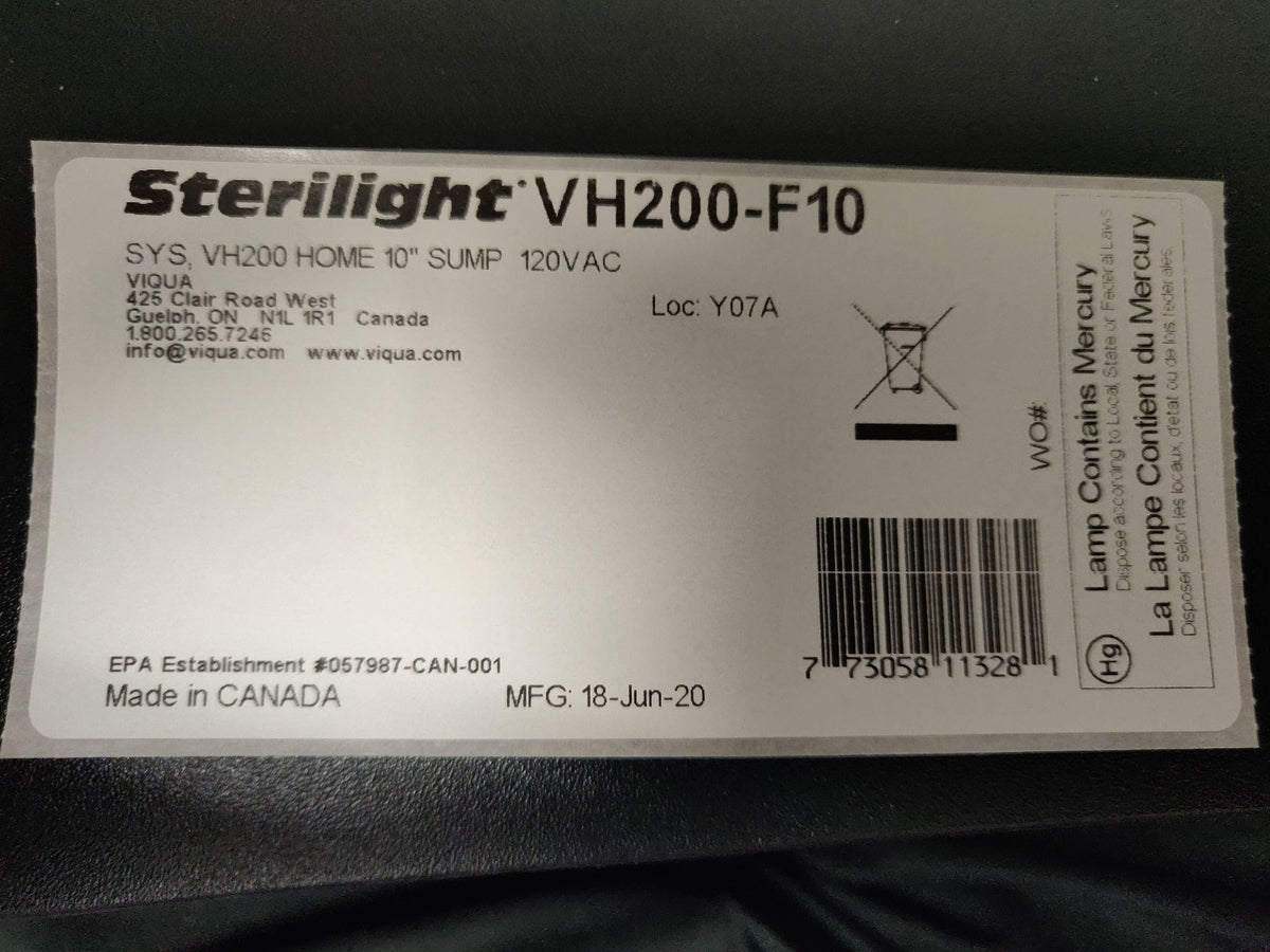 VH200-F10 Viqua UV Disinfection and Sediment Reduction Filtration System - DiscountFilterStore.com