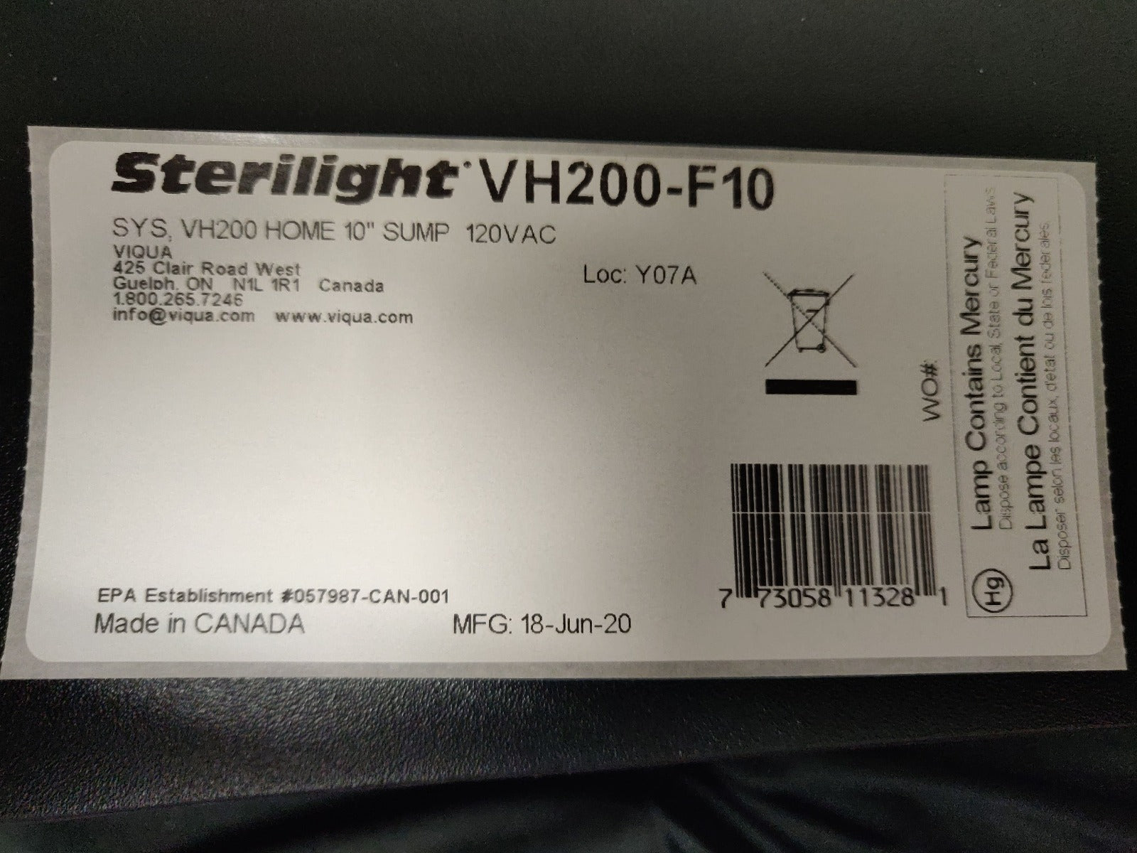 VH200-F10 Viqua UV Disinfection and Sediment Reduction Filtration System - DiscountFilterStore.com