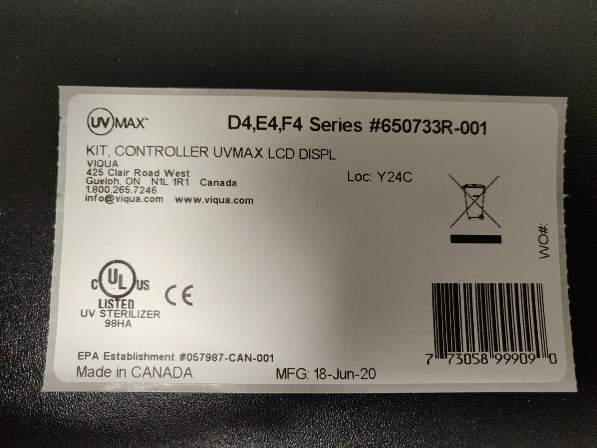 650733R-001 Viqua LCD Replacement Controller - DiscountFilterStore.com