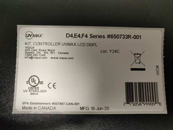 650733R-001 Viqua LCD Replacement Controller - Whole House Systems - 628.0 - DiscountFilterStore.com