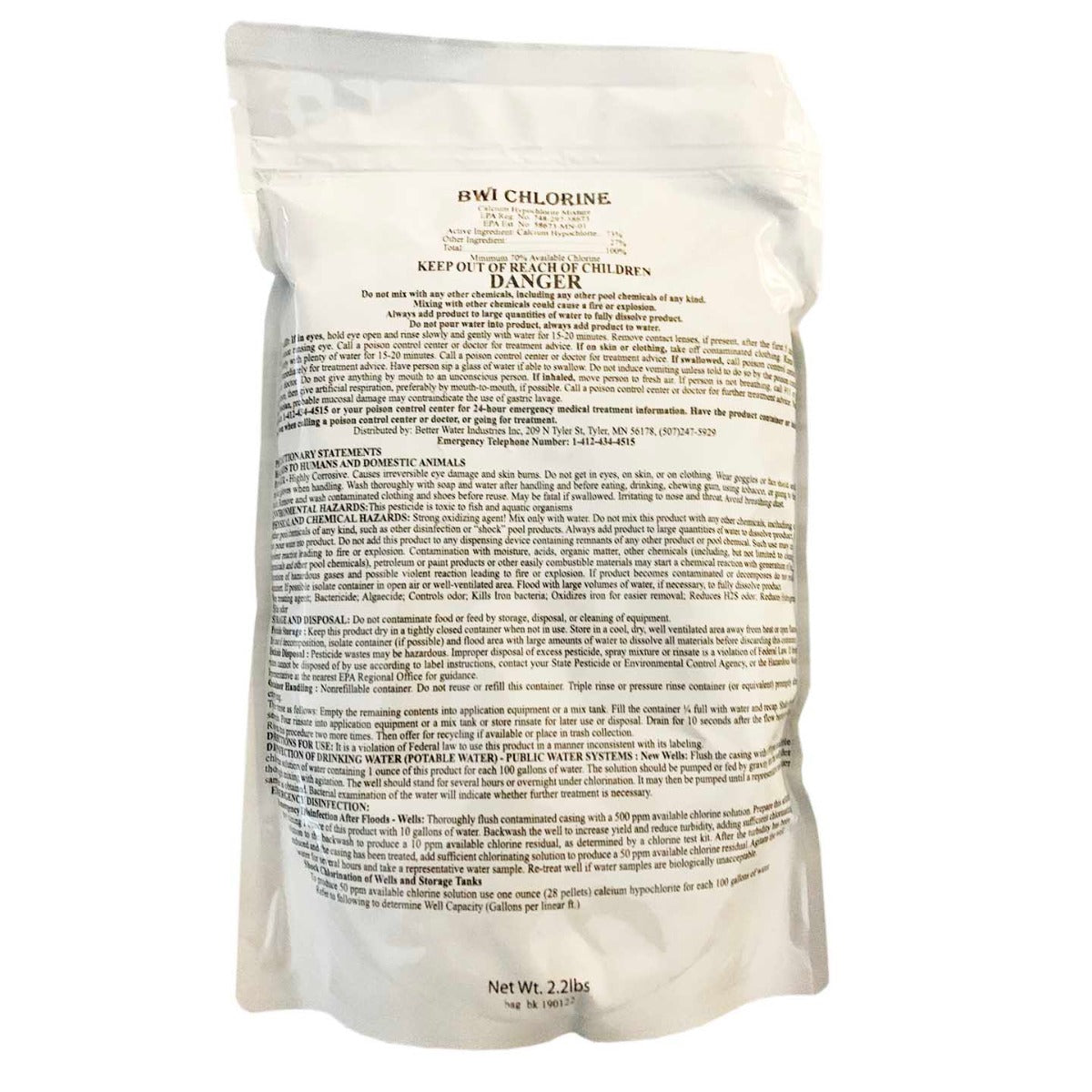 C21044 Better Water Industries Chlorine Pellets - DiscountFilterStore.com