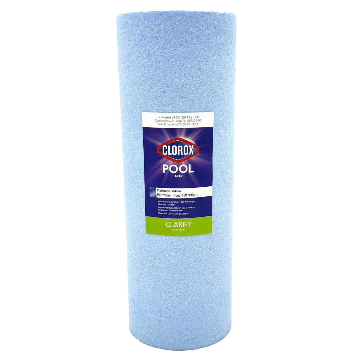 32-7/8 X 7 Clorox Platinum Edition Premium Pool Filter | Replacement for Hayward CX 1260, Unicel C-7495, Pleatco PA126, Filbur FC-1296 - DiscountFilterStore.com