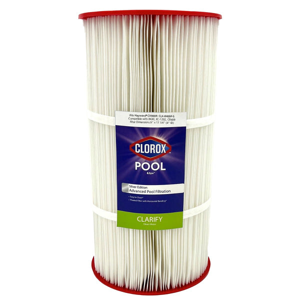 17-1/4 X 9 Clorox Silver Edition Advanced Pool Filter | Replacement for Hayward CX900RE, Unicel C-8409, Pleatco PA90, Filbur FC-1292, and More | 90 sq ft - Pool and Spa Filters - 44.31 - DiscountFilterStore.com
