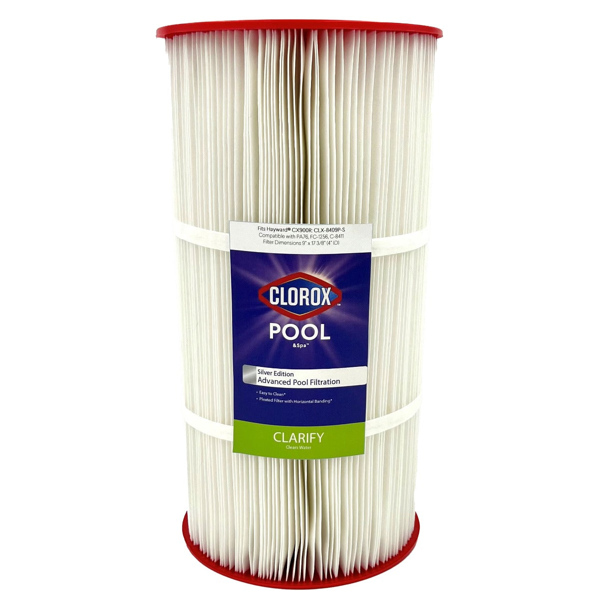 17-1/4 X 9 Clorox Silver Edition Advanced Pool Filter | Replacement for Hayward CX900RE, Unicel C-8409, Pleatco PA90, Filbur FC-1292, and More | 90 sq ft - DiscountFilterStore.com