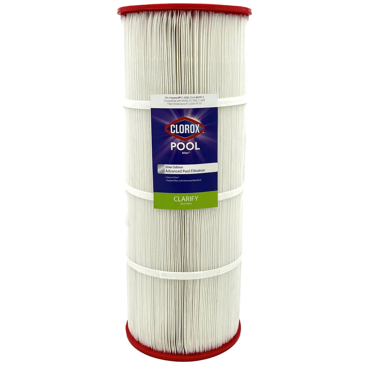 23-1/4 X 9 Clorox Silver Edition Advanced Pool Filter | Replacement for Hayward C-1200, Unicel C-8412, Pleatco PA120, Filbur FC-1293 - DiscountFilterStore.com