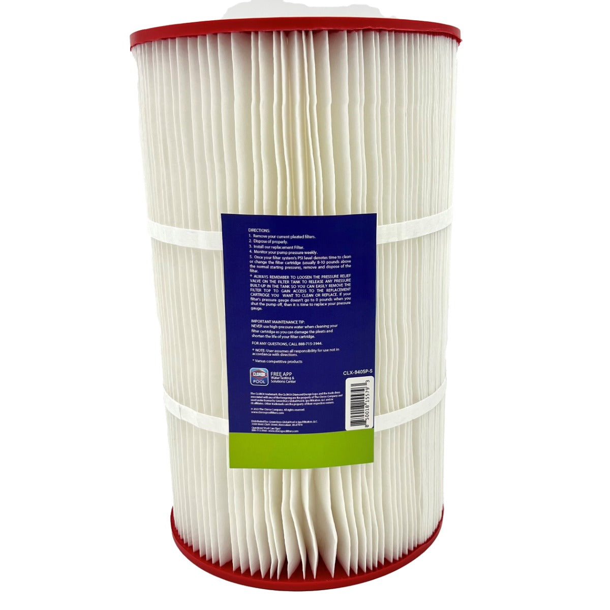 8-5/8 X 10 Clorox Silver Edition Advanced Pool Filter | Replacement for Predator 50, Pentair Clean & Clear 50, Unicel C-9405, Pleatco PAP50-4, Filbur FC-0684 - DiscountFilterStore.com