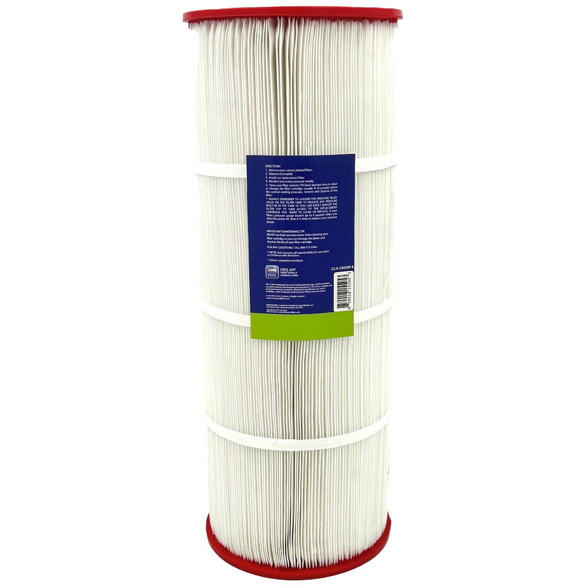 23-5/16 X 8-15/16 Clorox Silver Edition Advanced Pool Filter | Replacement for Waterway ClearWater II, ProClean 150, Unicel C-8414, Pleatco PA150S, Filbur FC-0822 - DiscountFilterStore.com