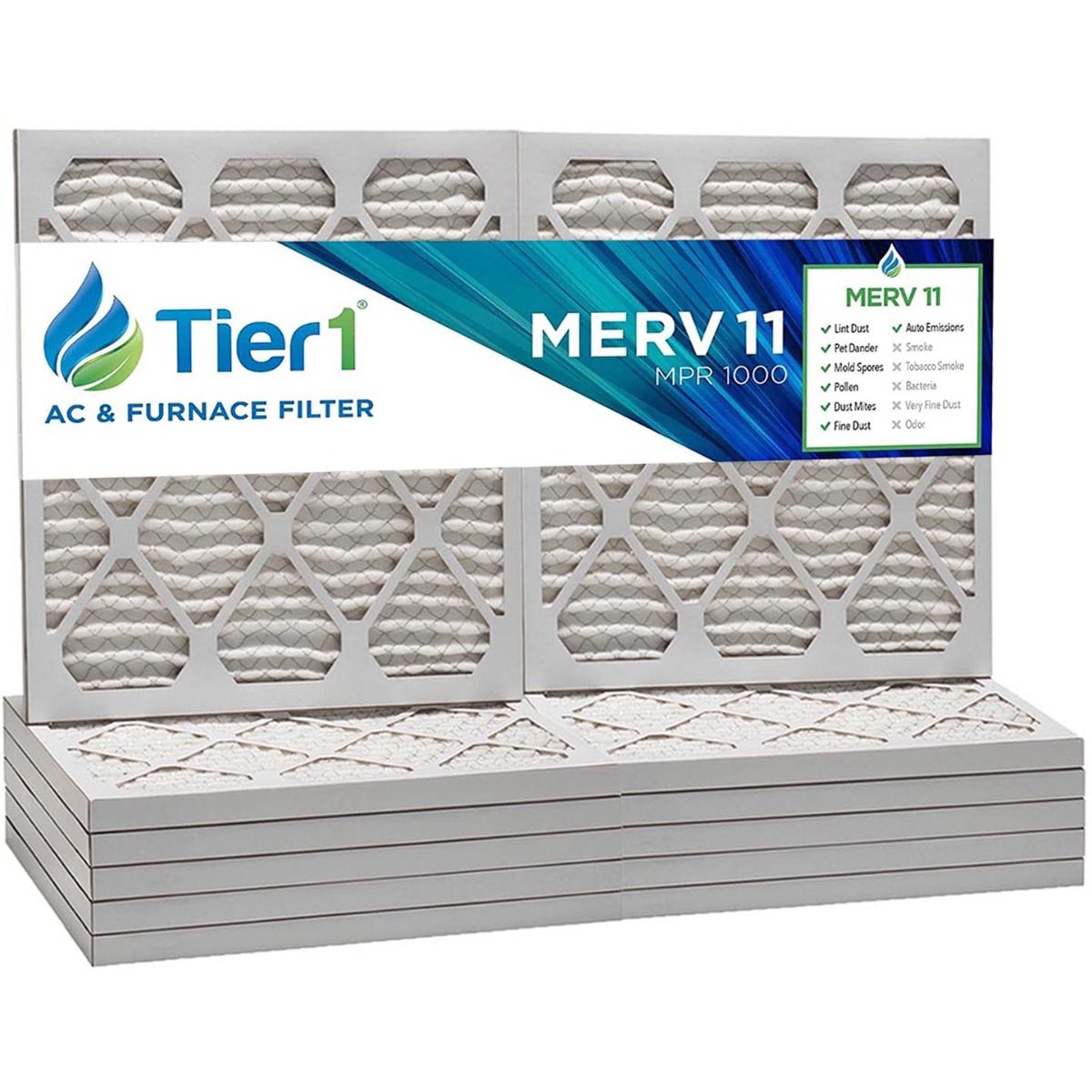 20x30x1 Merv 11 Universal Air Filter By Tier1 (6-Pack) - DiscountFilterStore.com