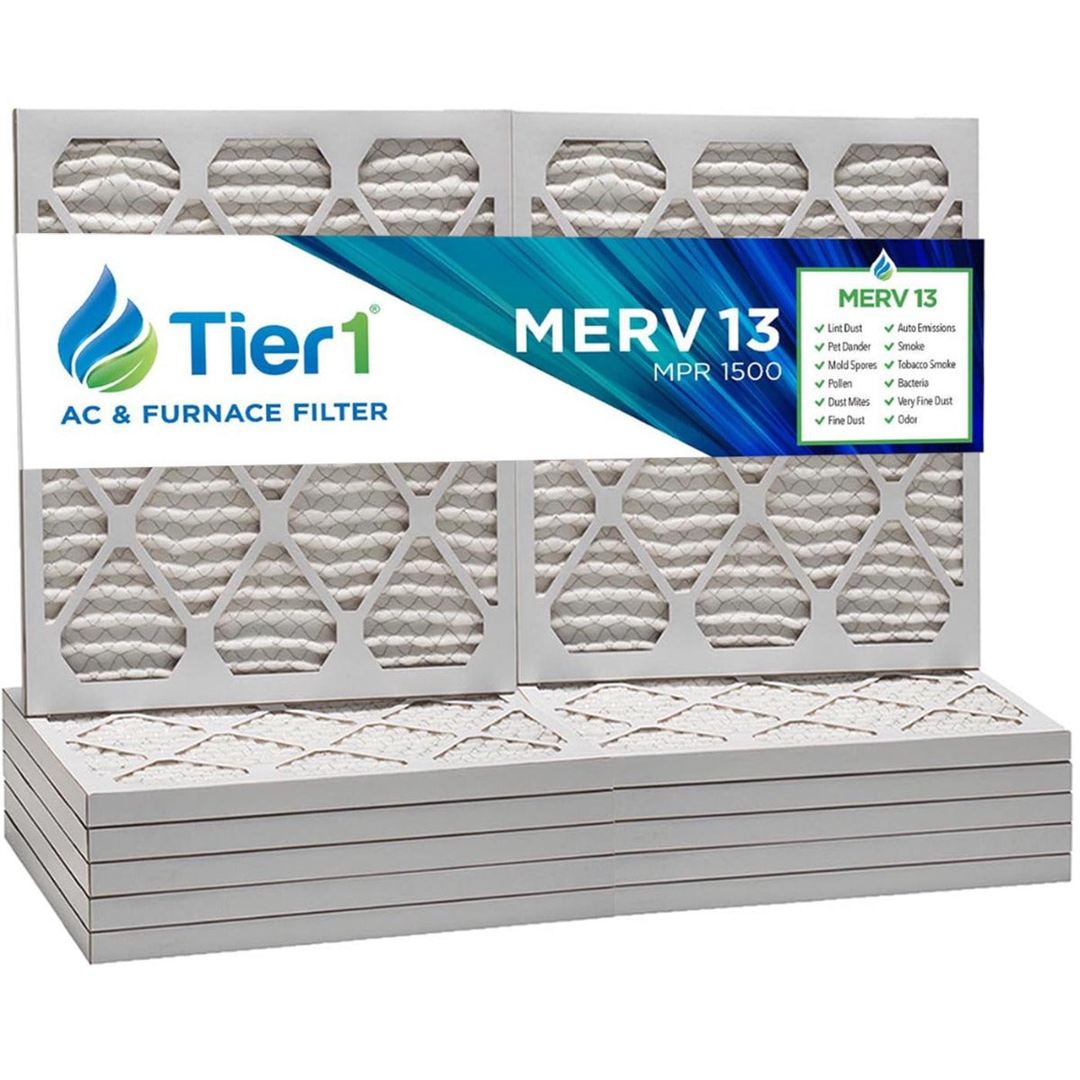20x30x1 Merv 13 Universal Air Filter By Tier1 (6-Pack) - DiscountFilterStore.com