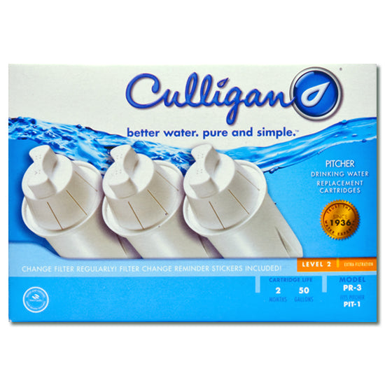 PR-3 Culligan Water Pitcher Replacement Cartridge (3-Pack) - DiscountFilterStore.com
