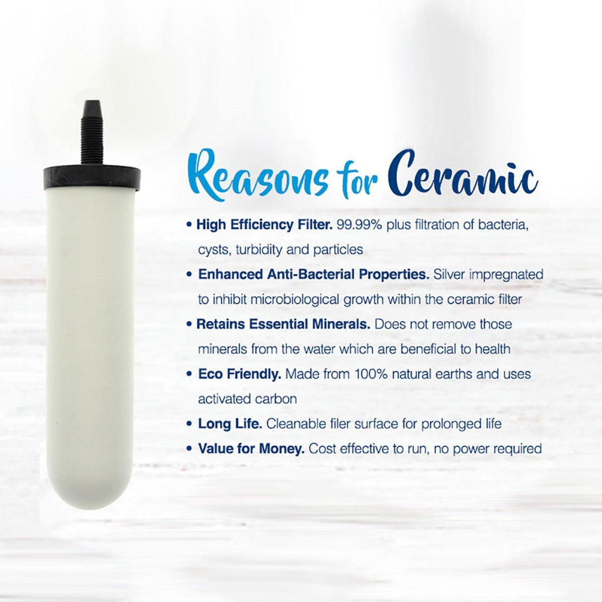 W9120133 British Berkefeld 7 Inch Ultra Fluoride Imperial Gravity Filter - DiscountFilterStore.com