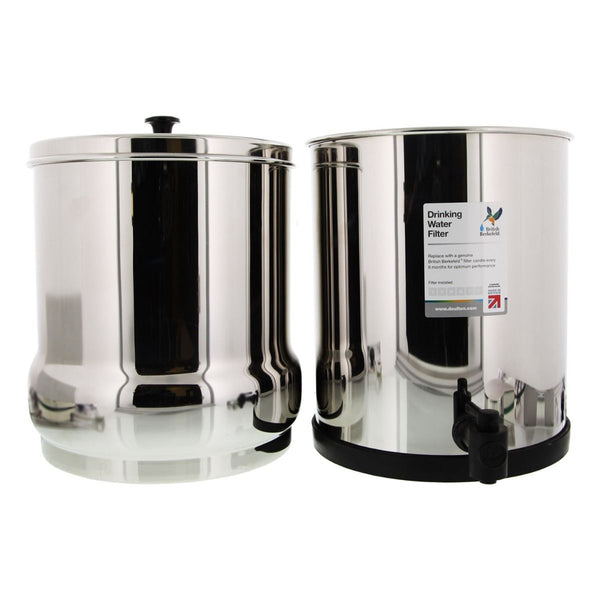 Doulton/British Berkefeld 2.24 Gallon Stainless Steel Gravity-Fed Countertop System with ATC Purification Candle Filters - Countertop & Faucet Filters - 182.0 - DiscountFilterStore.com