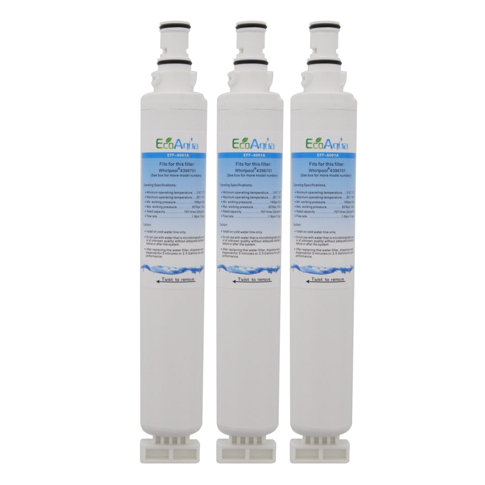 Whirlpool 4396701 Comparable Refrigerator Filter by EcoAqua (EFF-6001A)