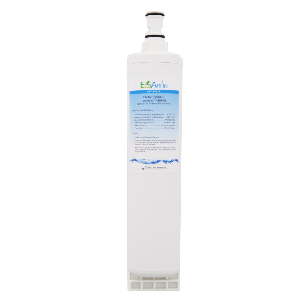 Whirlpool 4396508/4396510 Comparable Refrigerator Filter by EcoAqua (EFF-6002A)