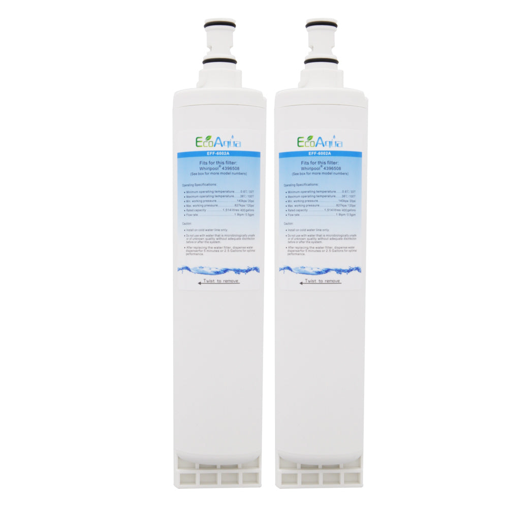 Whirlpool 4396508/4396510 Comparable Refrigerator Filter by EcoAqua (EFF-6002A)