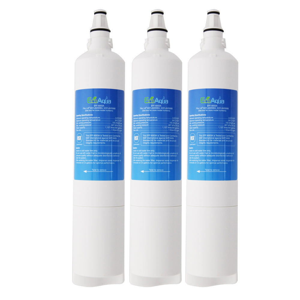 LG 5231JA2006A/LT600P Comparable Refrigerator Filter by EcoAqua (EFF-6003A) - Refrigerator Filters - 21.85 - DiscountFilterStore.com