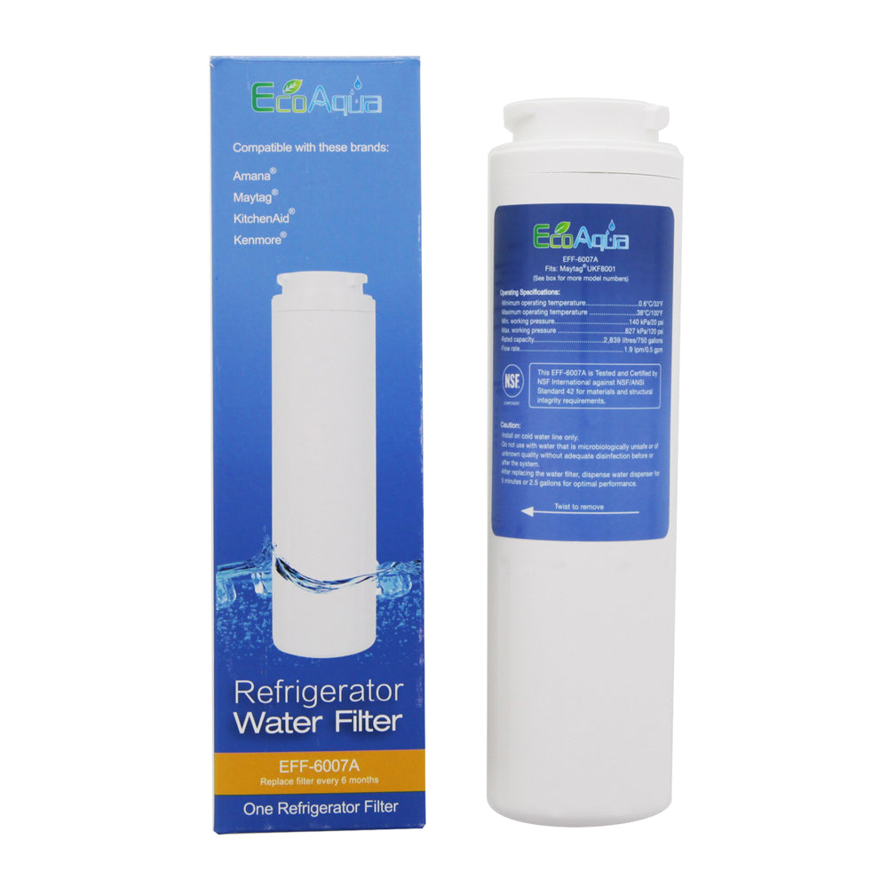 Maytag UKF8001 Comparable Refrigerator Filter by EcoAqua (EFF-6007A)