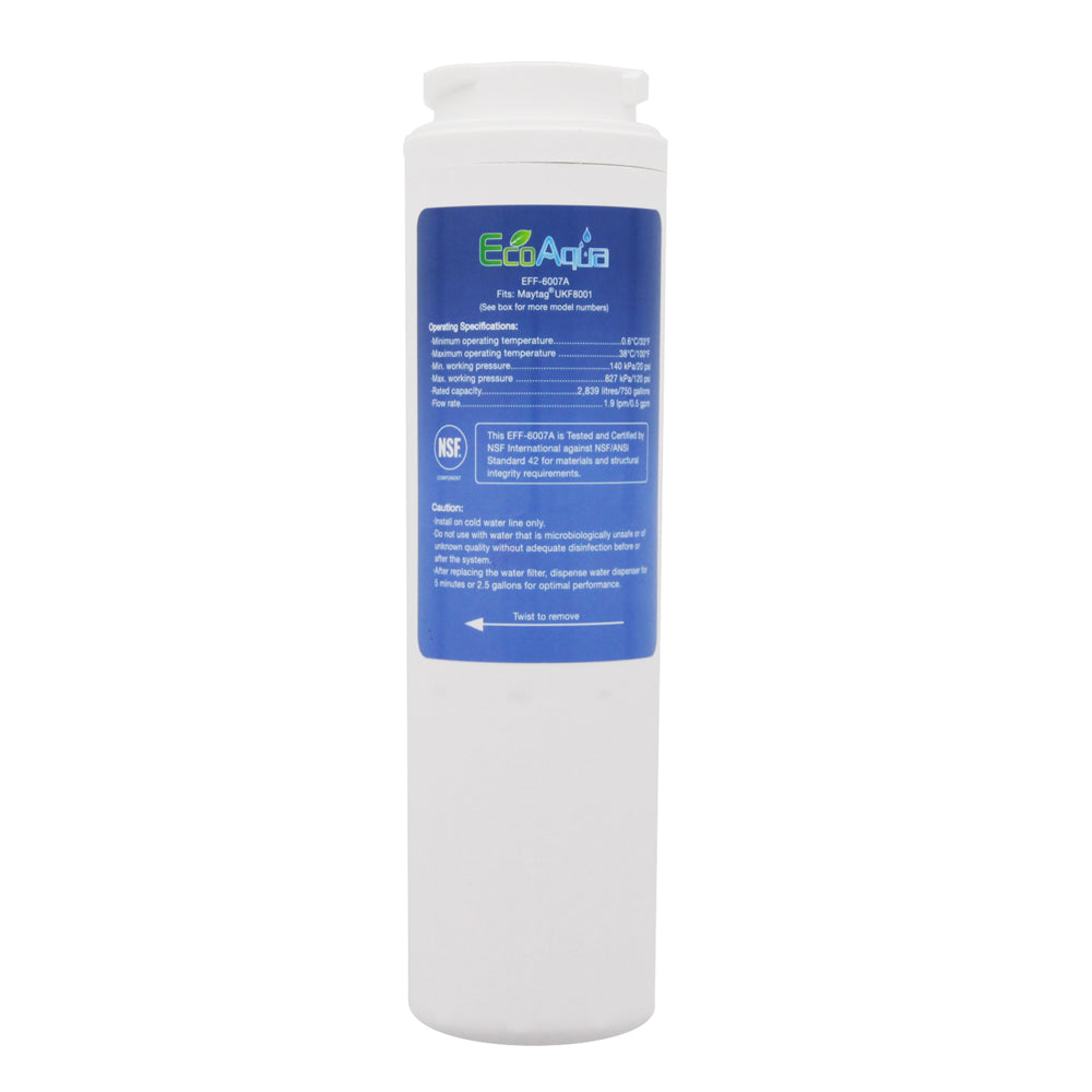 Maytag UKF8001 Comparable Refrigerator Filter by EcoAqua (EFF-6007A)