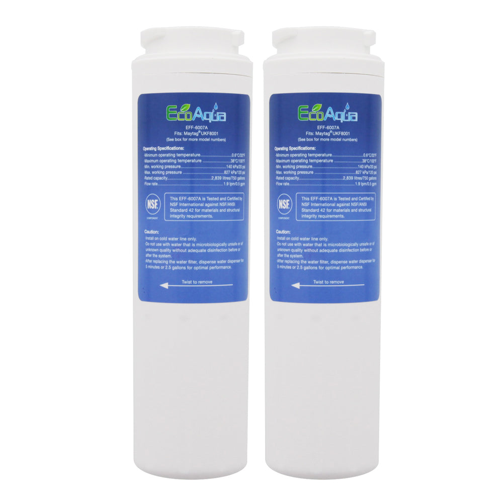 Maytag UKF8001 Comparable Refrigerator Filter by EcoAqua (EFF-6007A)
