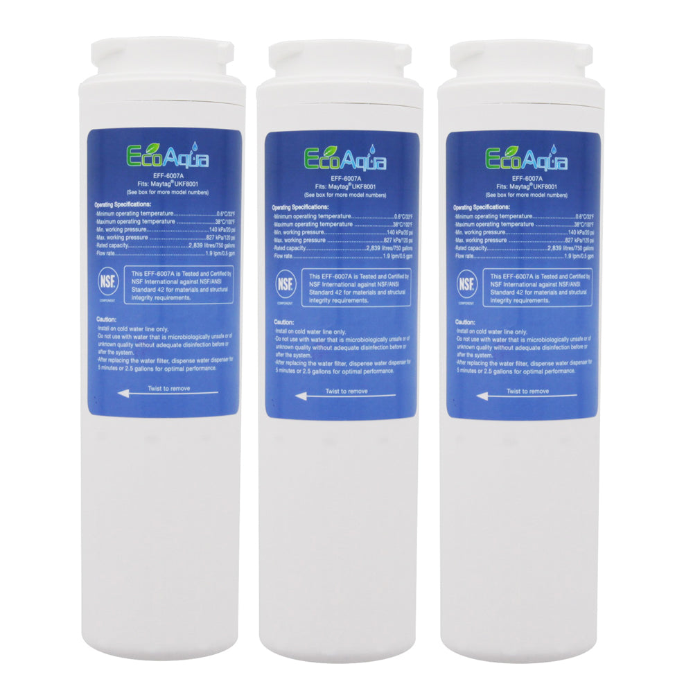 Maytag UKF8001 Comparable Refrigerator Filter by EcoAqua (EFF-6007A)