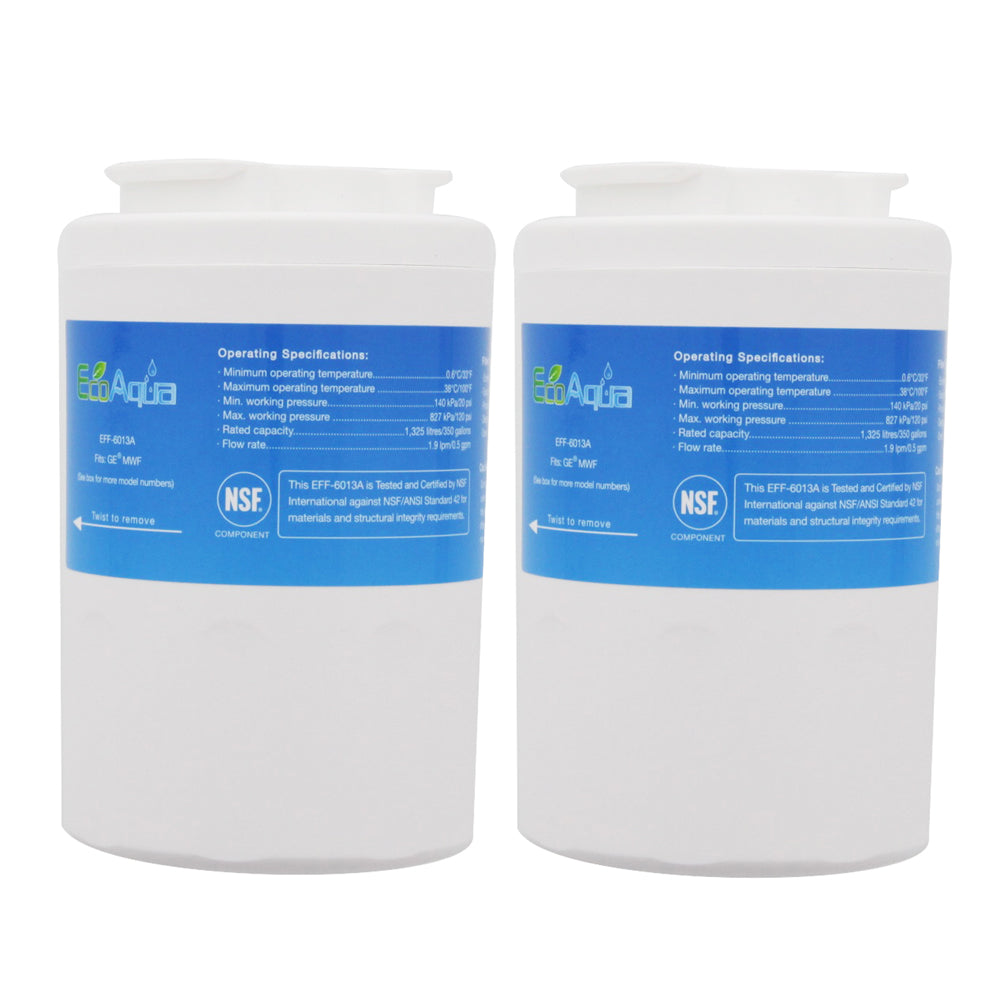 GE MWF/MWFP Comparable Refrigerator Filter by EcoAqua (EFF-6013A)