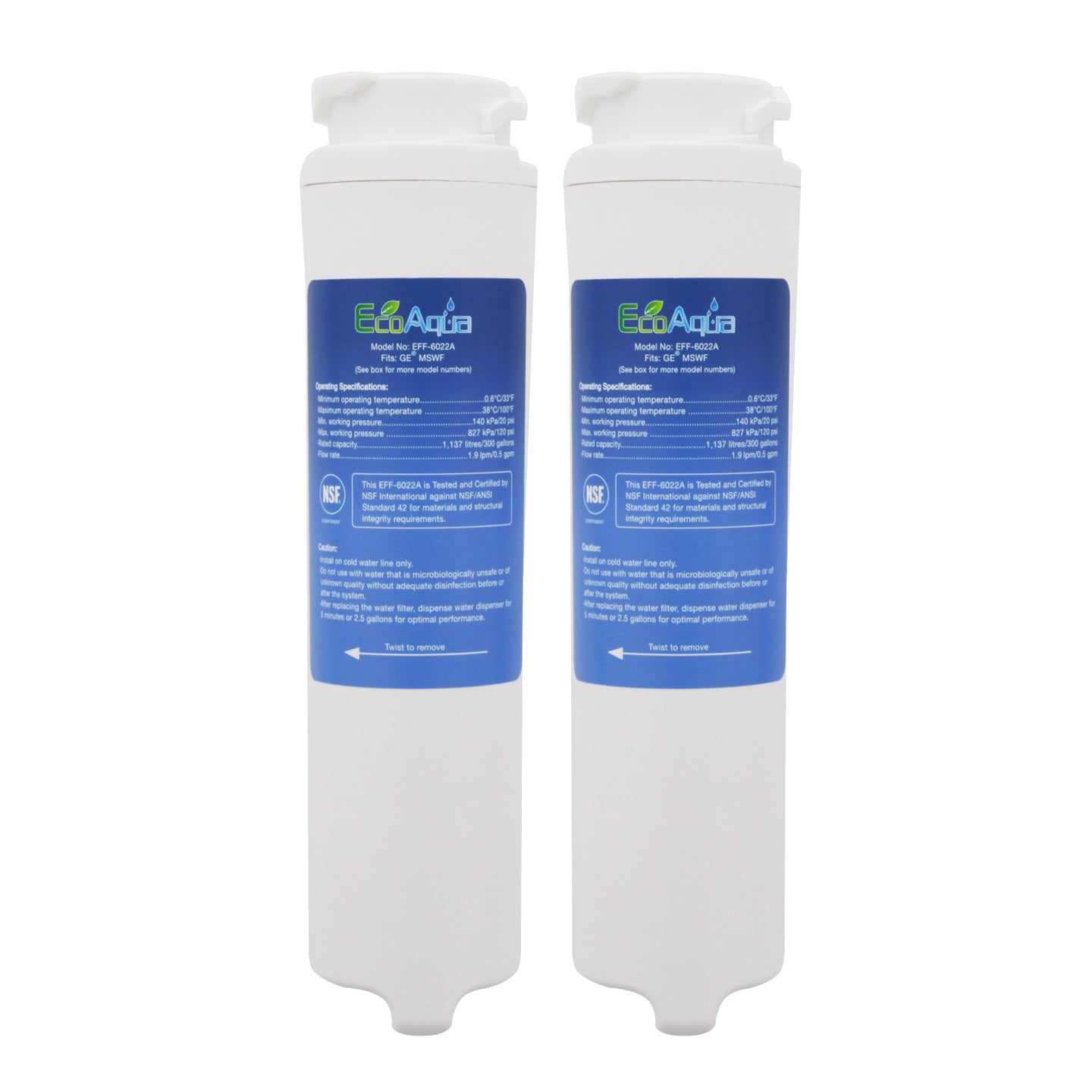 GE MSWF Comparable Refrigerator Filter by EcoAqua (EFF-6022A) - Refrigerator Filters - 21.95 - DiscountFilterStore.com