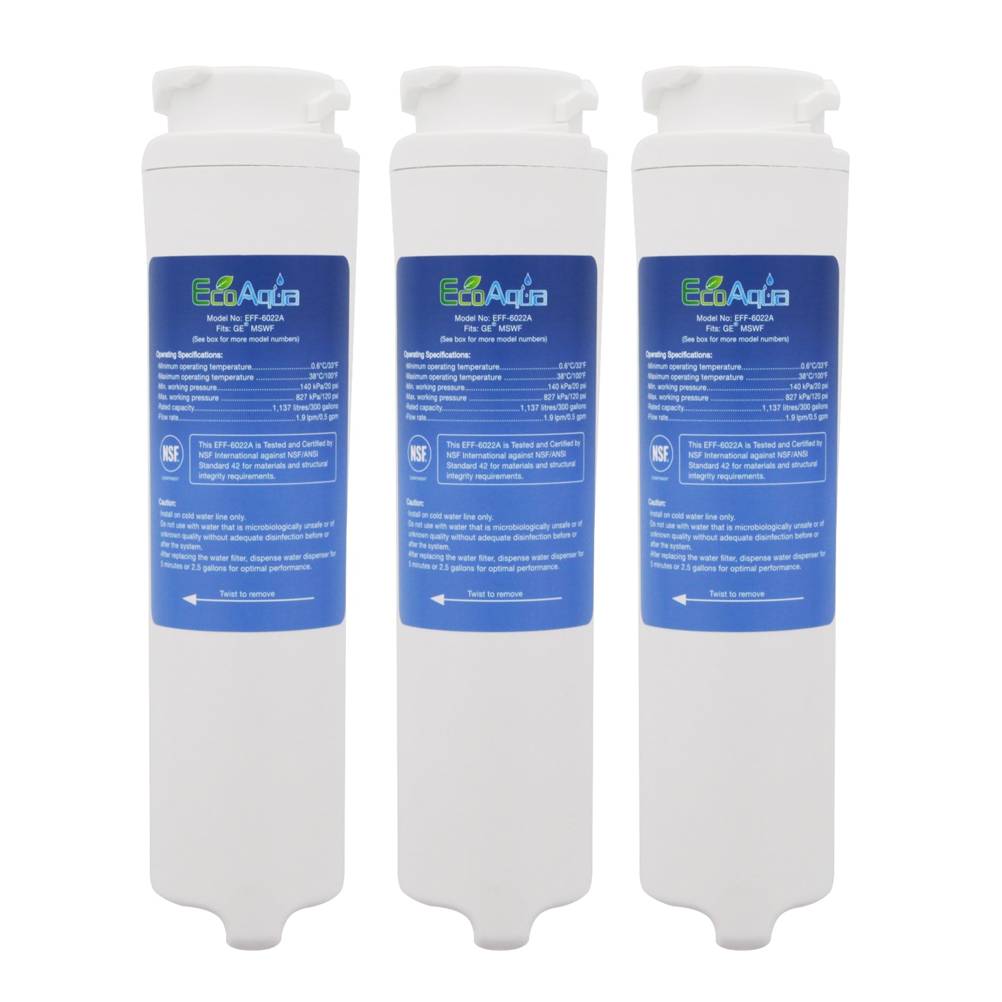GE MSWF Comparable Refrigerator Filter by EcoAqua (EFF-6022A) - Refrigerator Filters - 21.95 - DiscountFilterStore.com