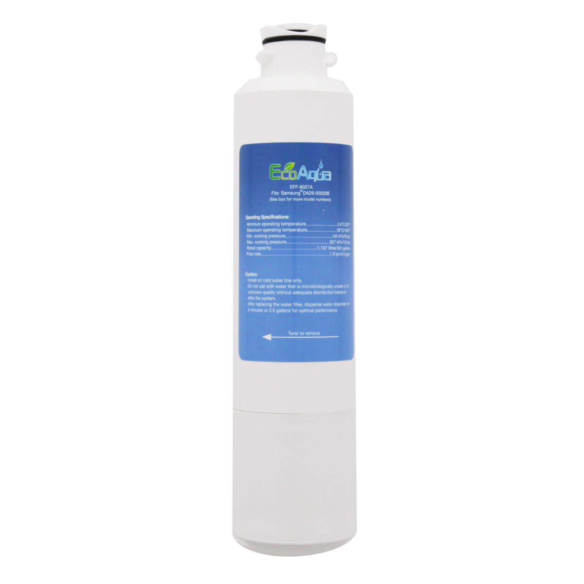Samsung DA29-0002B/DA29-00020AB Comparable Refrigerator Filter by EcoAqua (EFF-6027A)