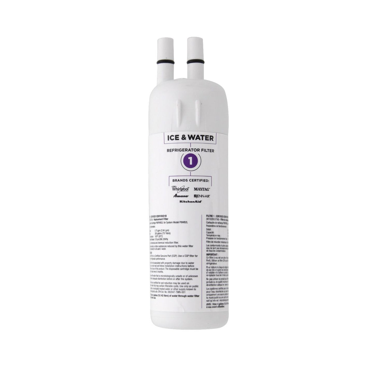 Whirlpool W10295370A is now EveryDrop EDR1RXD1 (Filter 1) Ice and Water Refrigerator Filter - DiscountFilterStore.com