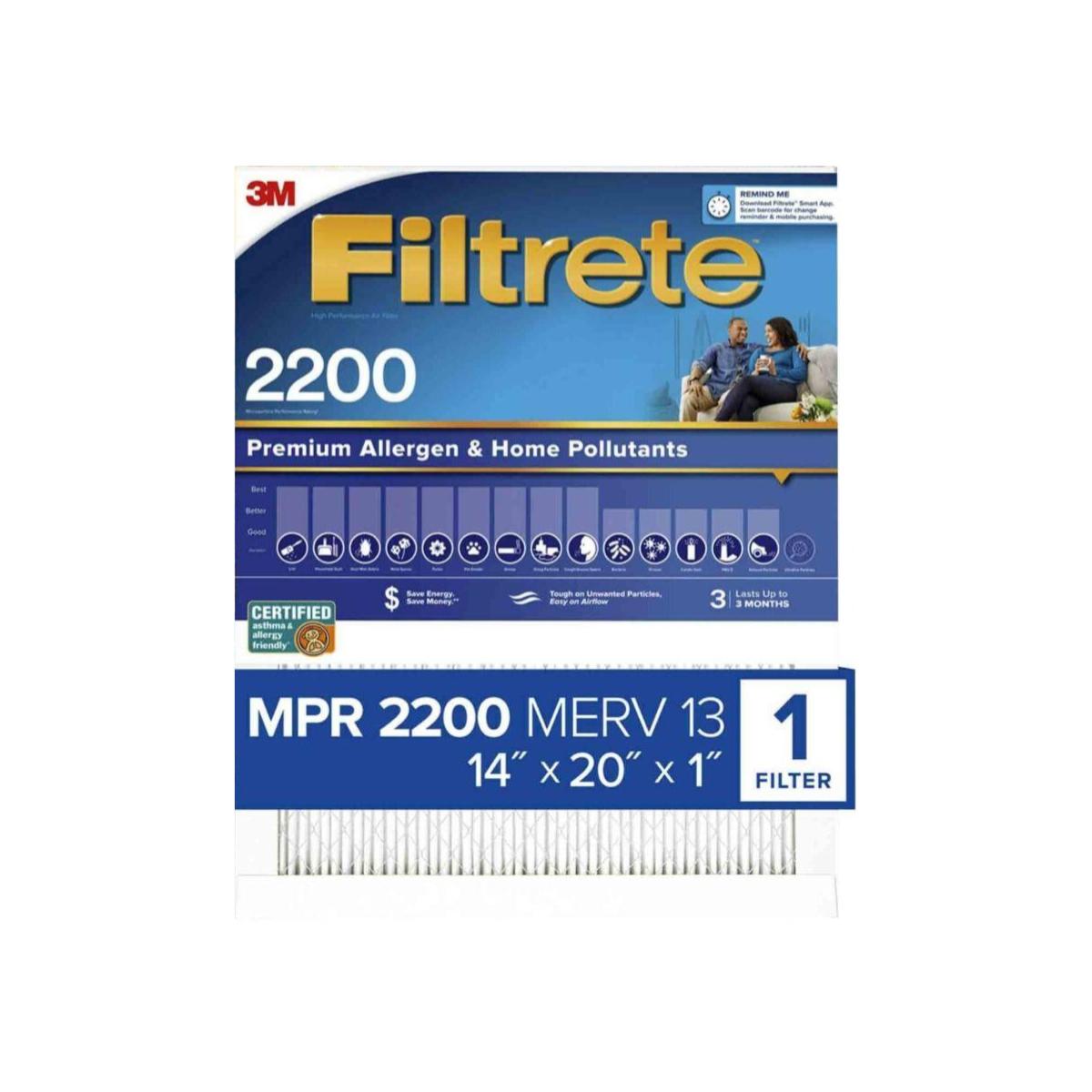 3M Filtrete 2200 Elite Allergen & Home Pollutants Air Filter - 14x20x1 - DiscountFilterStore.com
