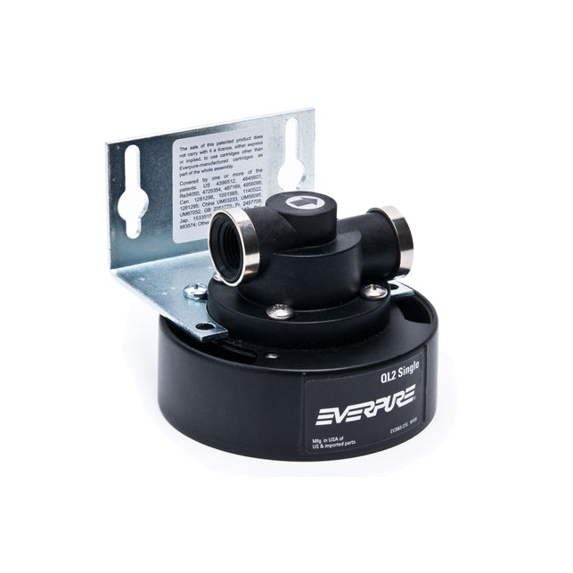 EV9272-18 Everpure QL2 Single Filter Head with Bracket and 3/8 inch NPT threads - DiscountFilterStore.com