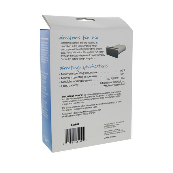 EWF01 Electrolux Pure Advantage Refrigerator Water Filter - Refrigerator Filters - 60.28 - DiscountFilterStore.com