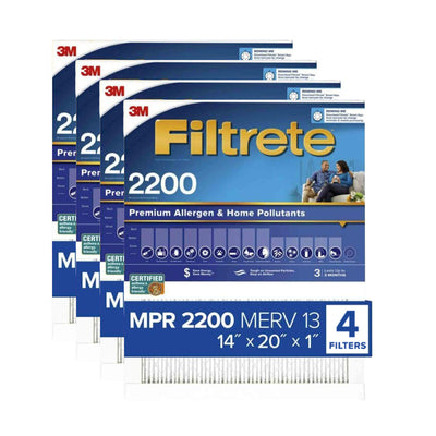 3M Filtrete 2200 Elite Allergen & Home Pollutants Air Filter - 14x20x1 (4-Pack) - Air Filters - 129.12 - DiscountFilterStore.com