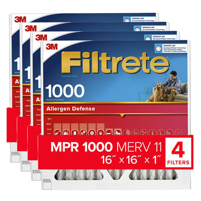 3M Filtrete 1000 Micro Allergen & Dust Defense Filter - 16x16x1 (4-Pack) - Air Filters - 71.44 - DiscountFilterStore.com