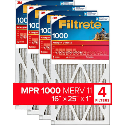 3M Filtrete 1000 Micro Allergen & Dust Defense Filter - 16x25x1 (4-Pack) - Air Filters - 71.44 - DiscountFilterStore.com