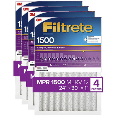 3M Filtrete 1500 Ultra Allergen Reduction Air Filter - 24x30x1 (4-Pack) - Air Filters - 113.73 - DiscountFilterStore.com