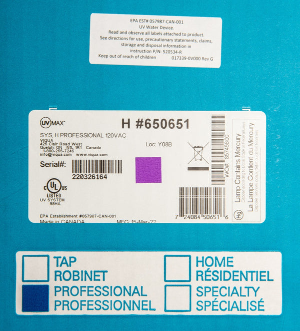 650651 H Viqua Professional Plus UltraViolet Disinfection System - Whole House Systems - 2580.0 - DiscountFilterStore.com