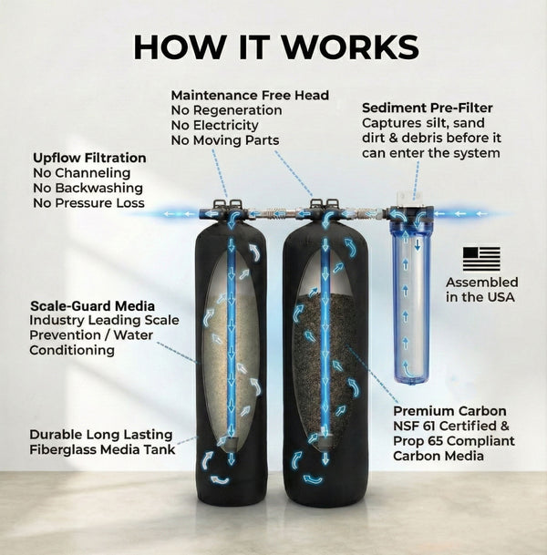 Tier1 Plus Salt-Free Water Softener + 1,000,000 Gallon Premium Carbon System - Whole House Systems - 1397.99 - DiscountFilterStore.com