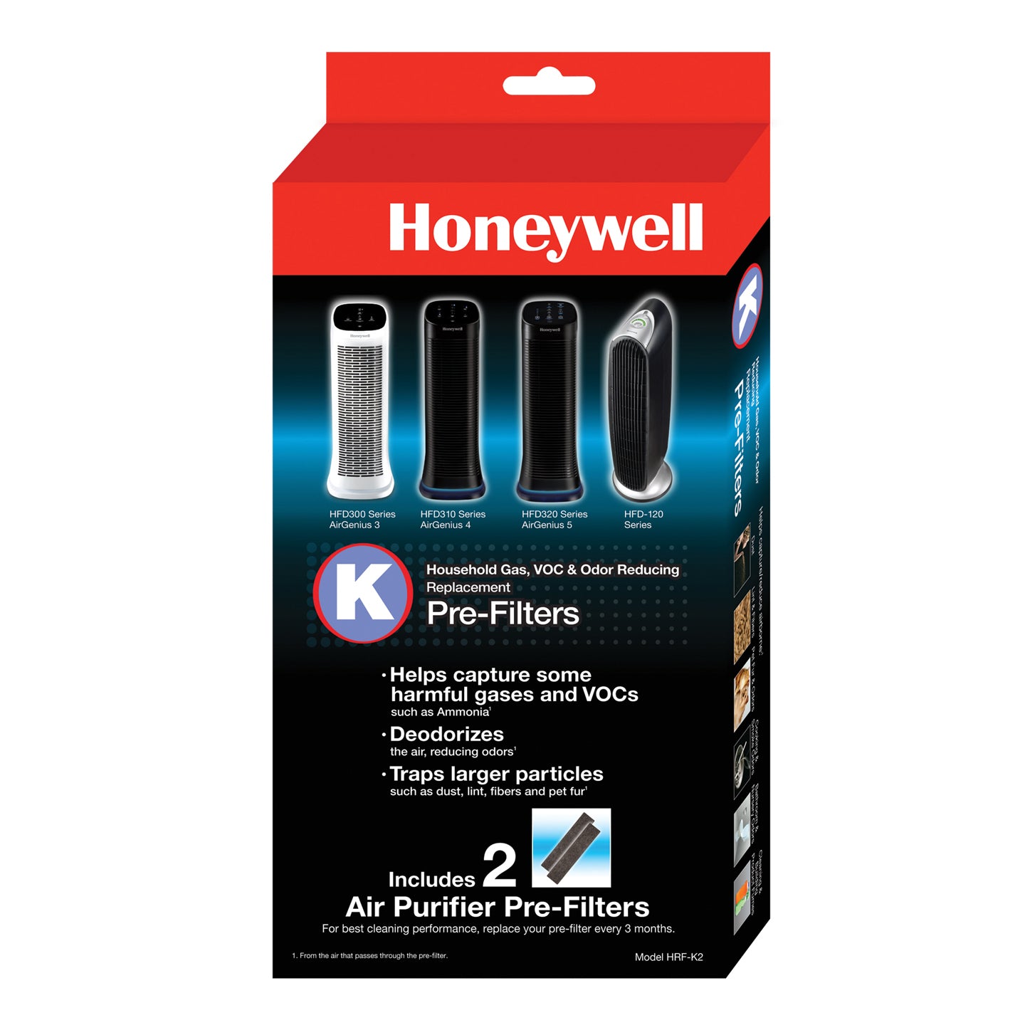 HRF-K2 Honeywell Household Odor and Gas Reducing Pre-filter (2-pack) - DiscountFilterStore.com