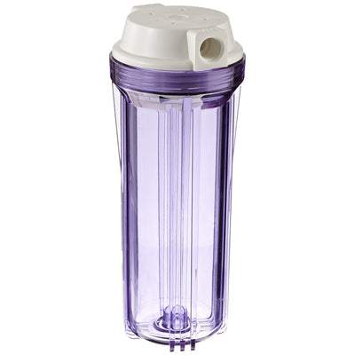 Hydronix HF2-10CLWH12 Clear 10-inch x 2.5-inch Filter Housing - Whole House Systems - 20.99 - DiscountFilterStore.com
